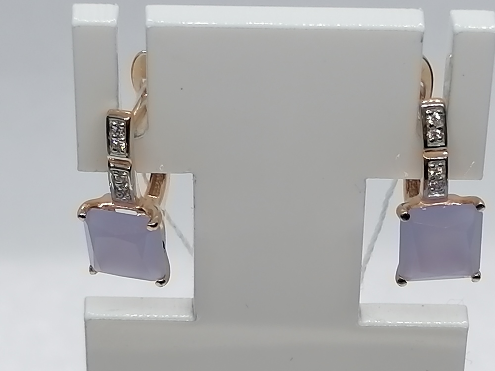 21804559 СЕРЬГИ С КАМНЯМИ (Au 585)