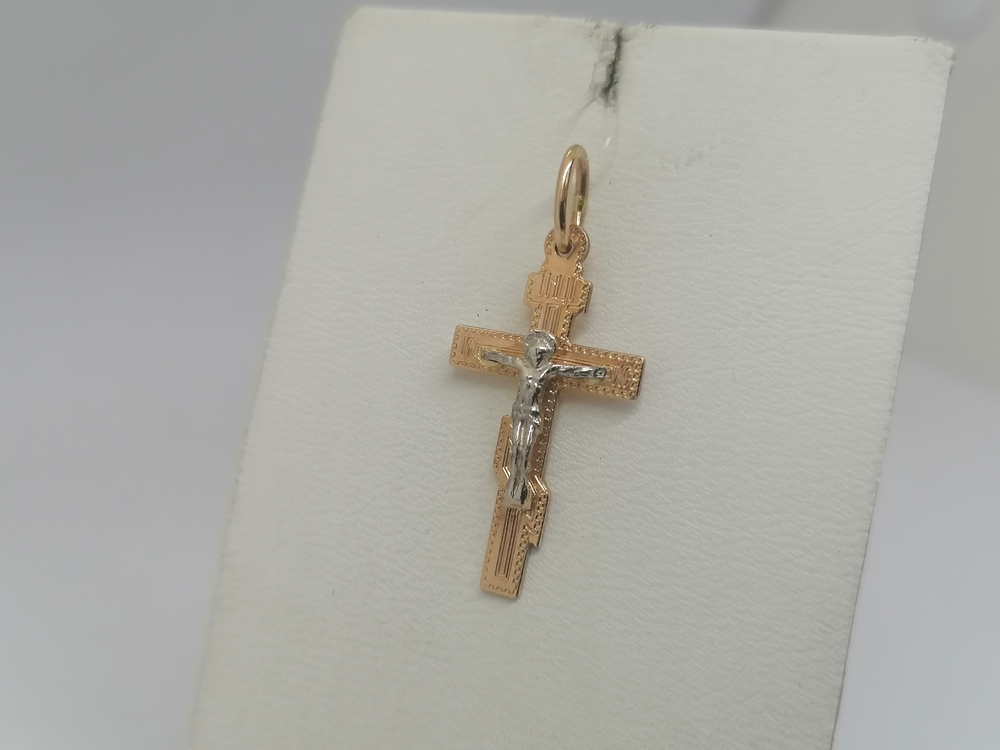 810-00268-10-00-00-02 ПОДВЕСКА КРЕСТ без камня (Au 585)