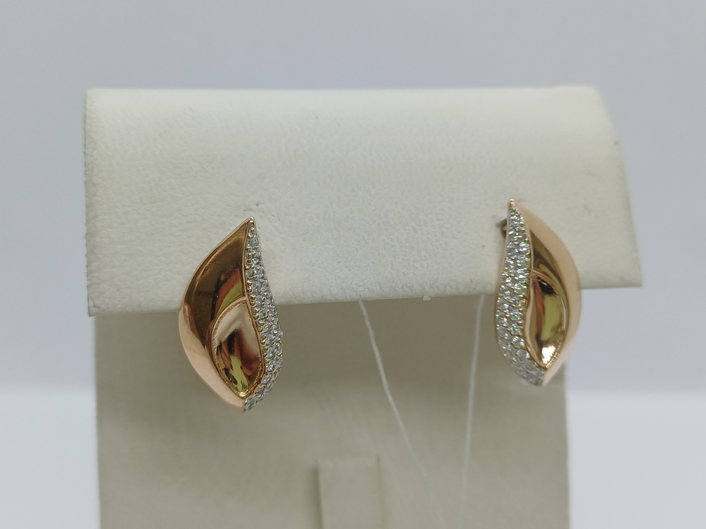 СКМИ585 СЕРЬГИ С КАМНЯМИ (Au 585)