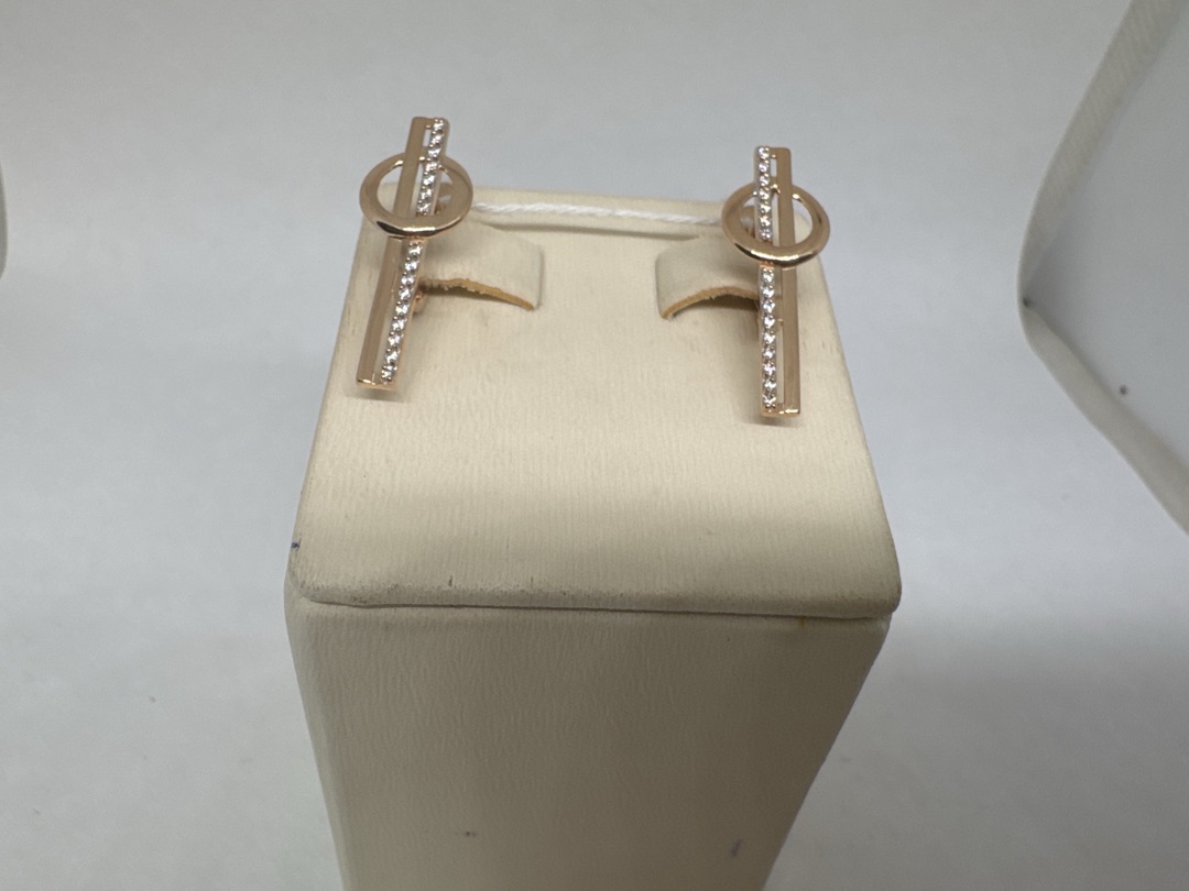 СКМИ585 СЕРЬГИ С КАМНЯМИ (Au 585)