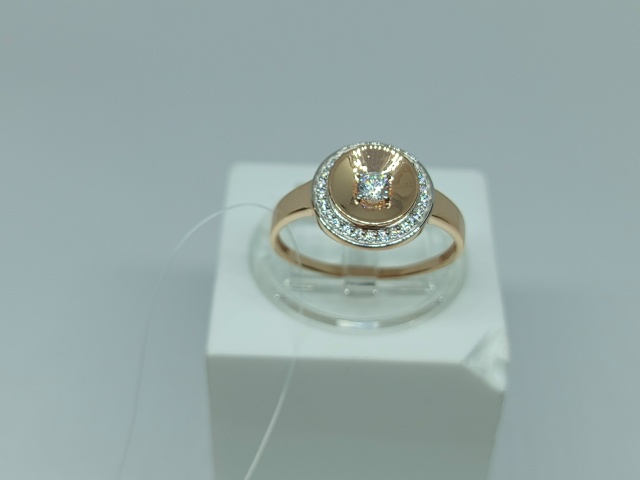 КОЛЬЦО С КАМНЯМИ (Au 585)