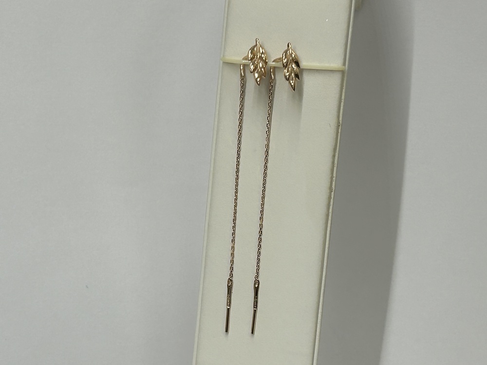 СЕРЬГИ ПРОДЕВКИ без камня (Au 585)