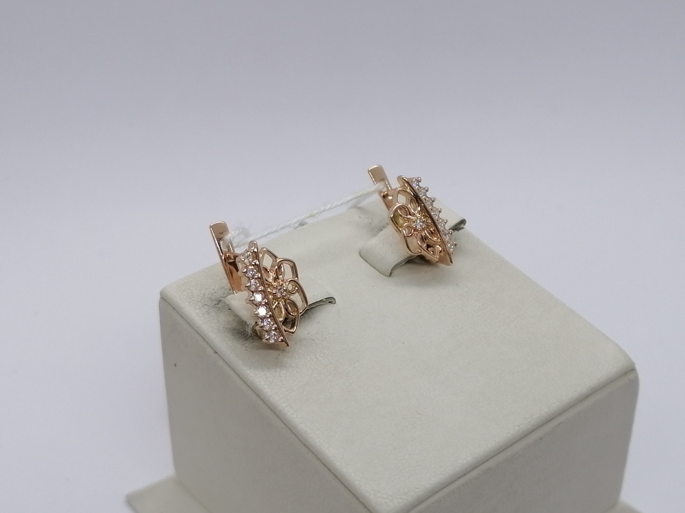 СЕРЬГИ С КАМНЯМИ (Au 585)