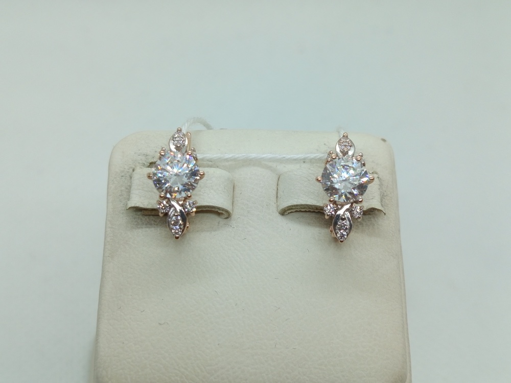 СКМИ585 СЕРЬГИ С КАМНЯМИ (Au 585)