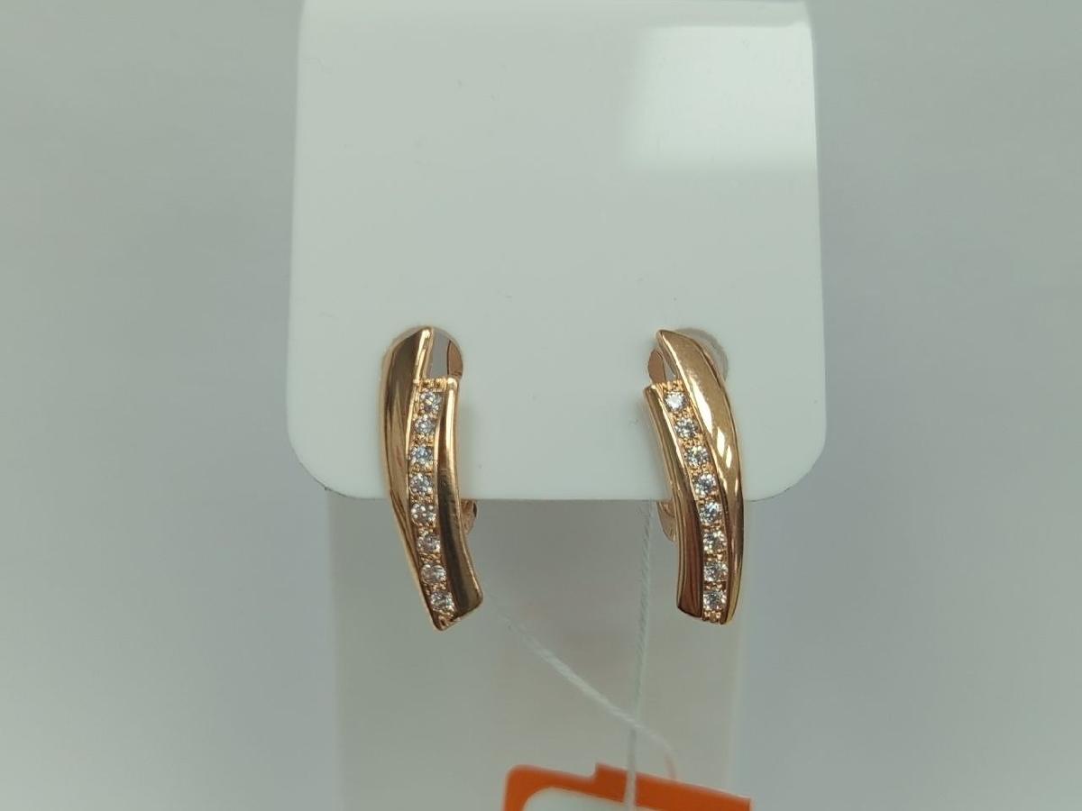 СКМИ585 СЕРЬГИ С КАМНЯМИ (Au 585)