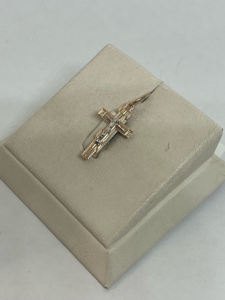 810-00268-10-00-00-02 ПОДВЕСКА КРЕСТ без камня (Au 585)