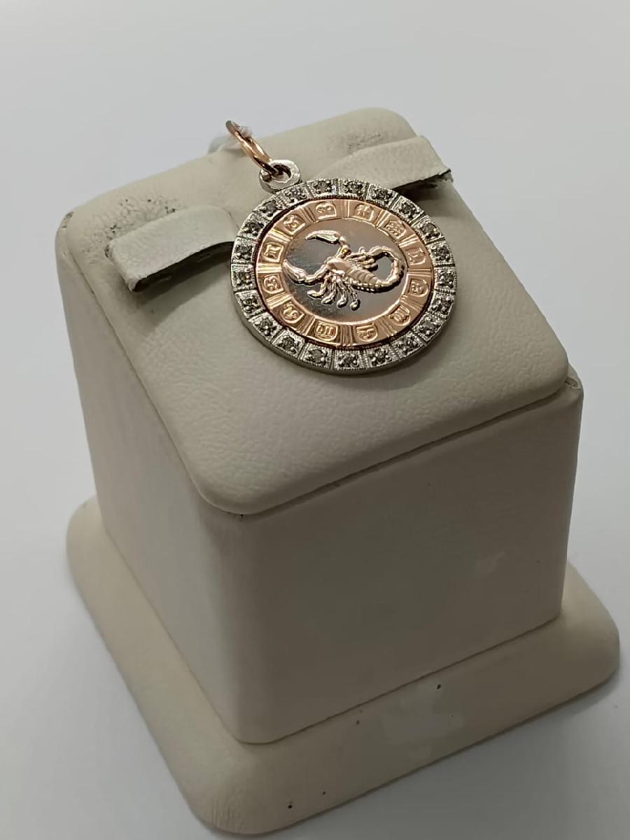 ПОДВЕСКА ЗНАК ЗОДИАКА СКОРПИОН Au 585