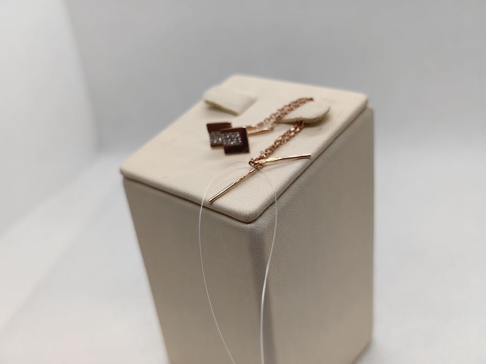 СЕРЬГИ ПРОДЕВКИ с камнями (Au 585)