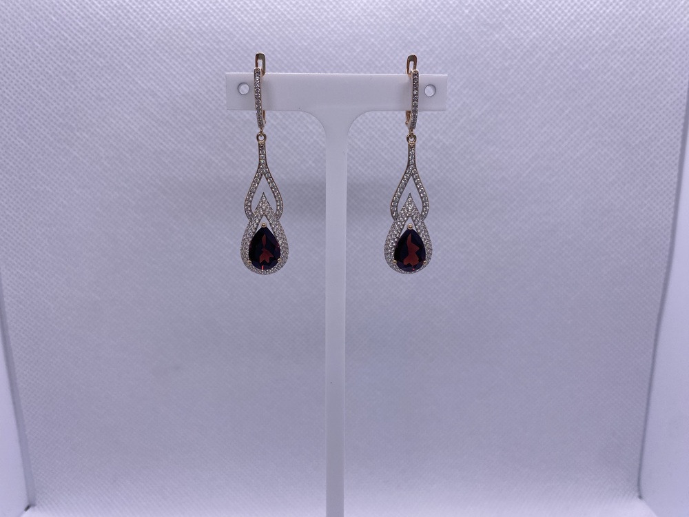 СКМИ585 СЕРЬГИ С КАМНЯМИ (Au 585)