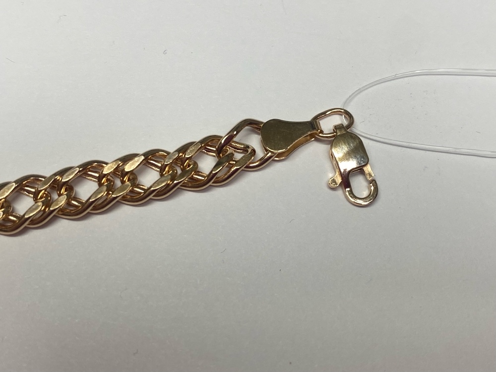 БРАСЛЕТ ПУСТОТЕЛЫЙ Ромб двойной (Au 585)