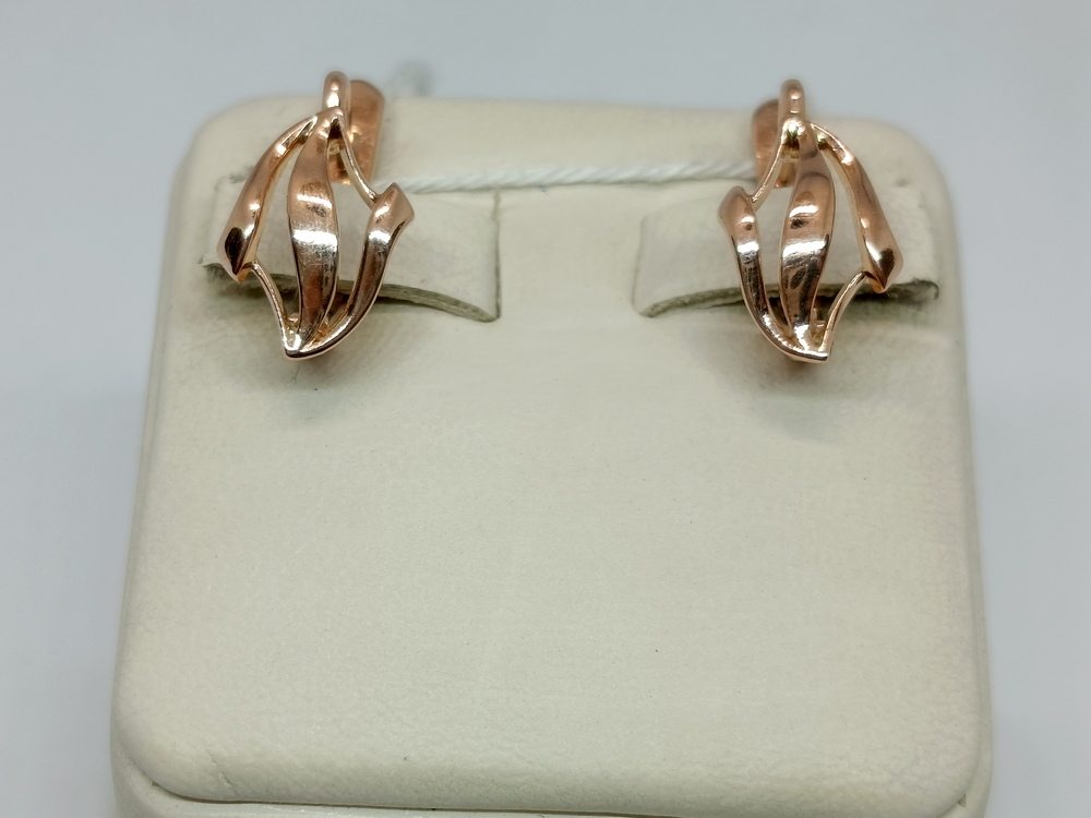 СБКМ583 СЕРЬГИ БЕЗ КАМНЯ (Au 583)