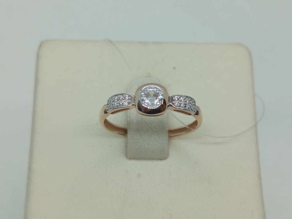 КОЛЬЦО С КАМНЯМИ (Au 585)