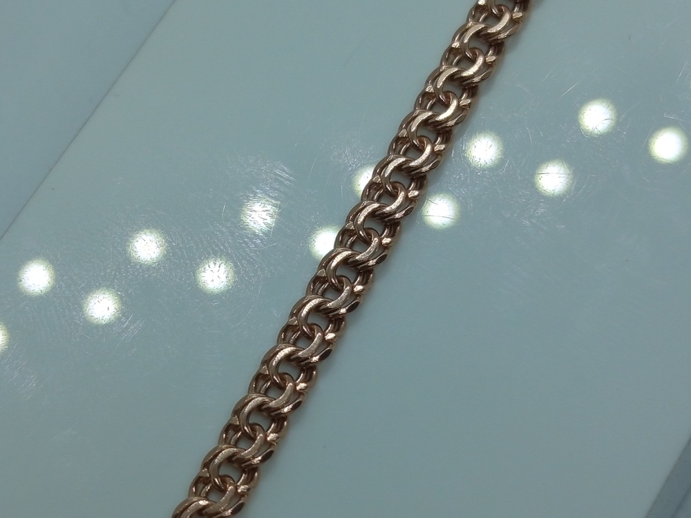 БЛБ585 БРАСЛЕТ ПОЛНОВЕСНЫЙ Бисмарк (Au 585)