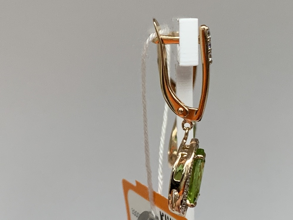 СКМИ585 СЕРЬГИ С КАМНЯМИ (Au 585)