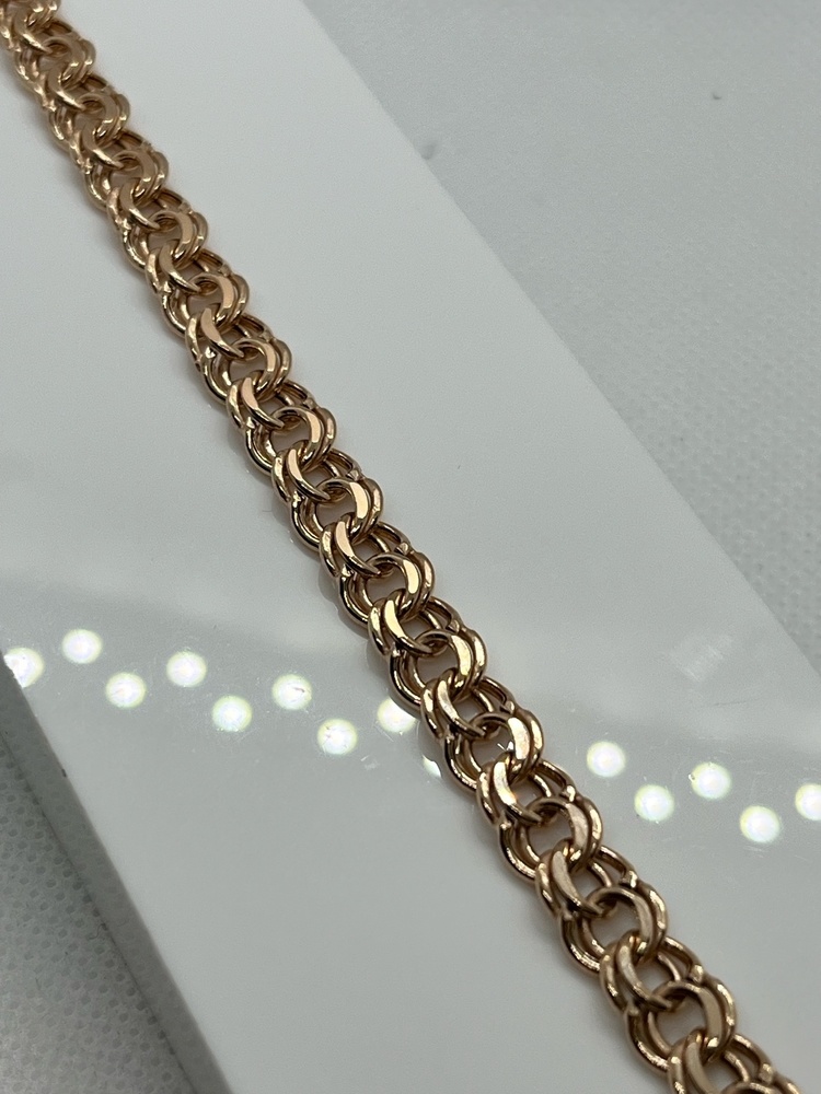 БРАСЛЕТ ПУСТОТЕЛЫЙ Бисмарк (Au 585)