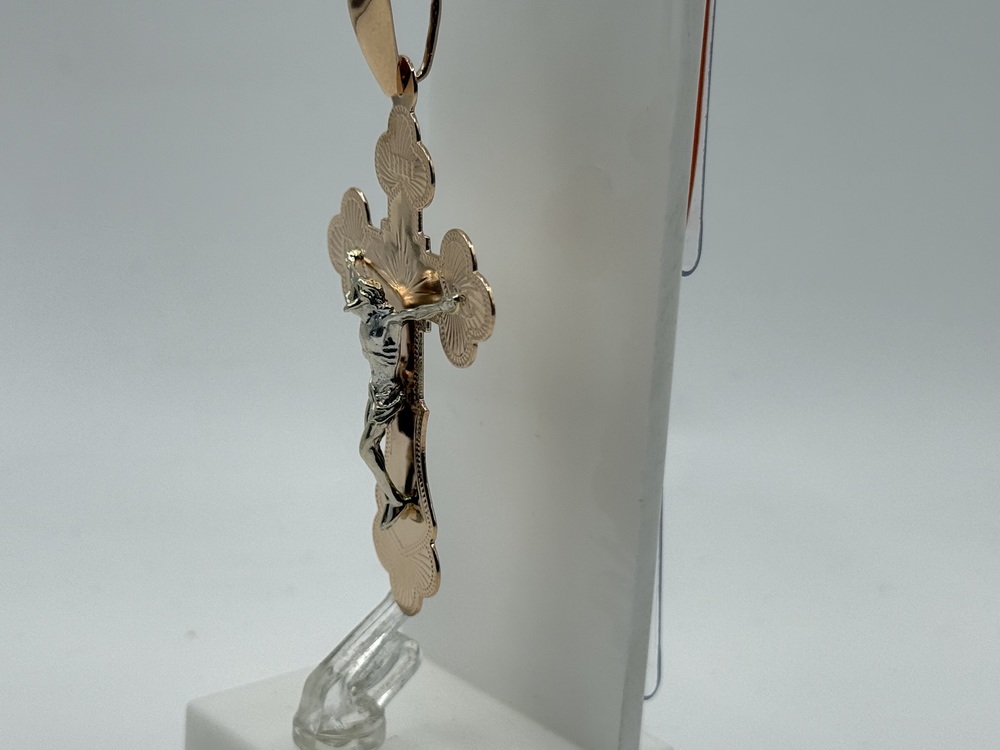 ПОДКБК585 ПОДВЕСКА КРЕСТ БЕЗ КАМНЯ (Au 585)