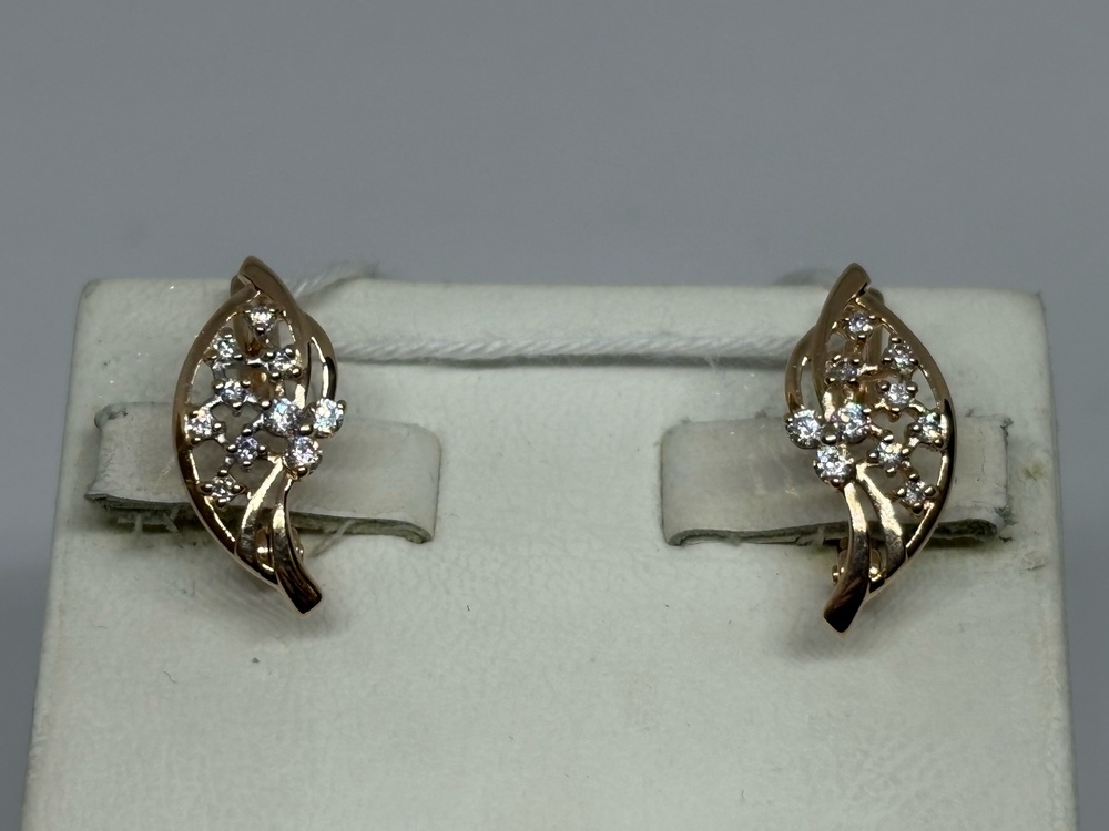 СКМИ585 СЕРЬГИ С КАМНЯМИ (Au 585)