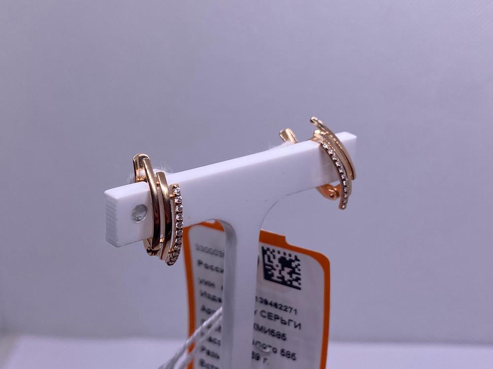 СКМИ585 СЕРЬГИ С КАМНЯМИ (Au 585)