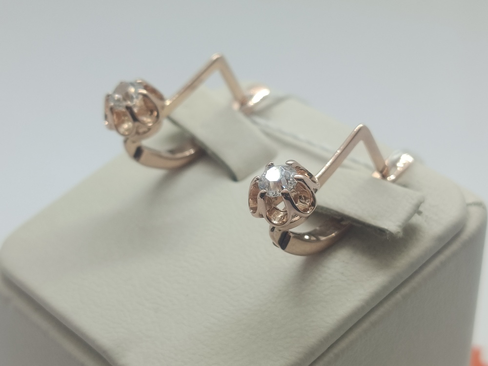 СЕРЬГИ С КАМНЕМ (Au 583)