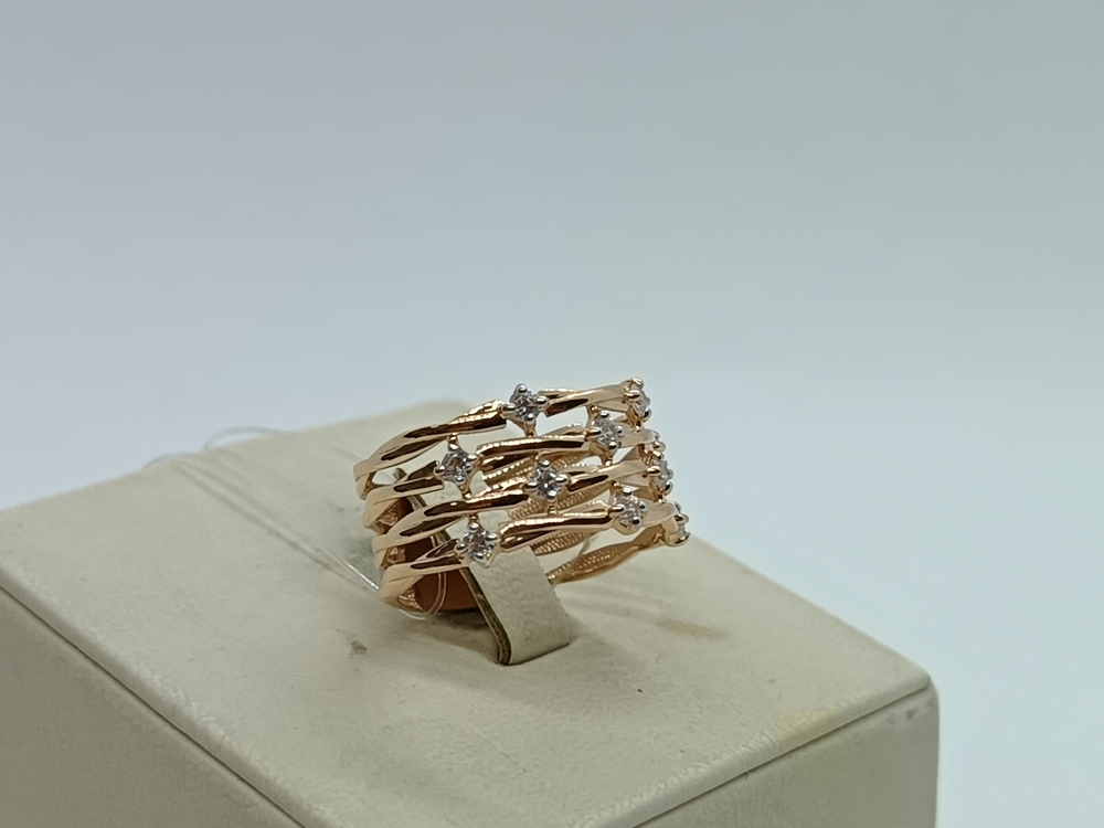 022881-1102 КОЛЬЦО С КАМНЯМИ (Au 585)