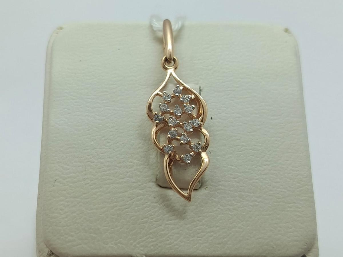 ПОДКМИ585 ПОДВЕСКА С КАМНЯМИ (Au 585)