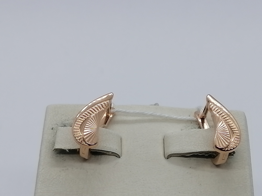 СБКМ585 СЕРЬГИ БЕЗ КАМНЯ (Au 585)