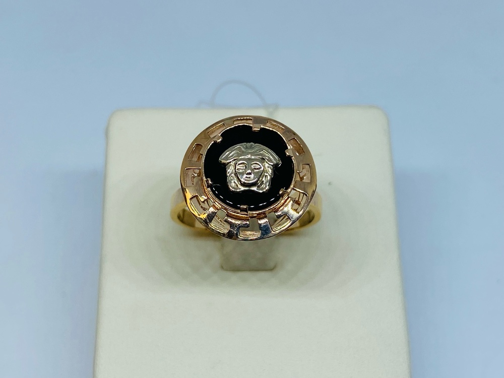 03467 КОЛЬЦО ОНИКС (Au 585)