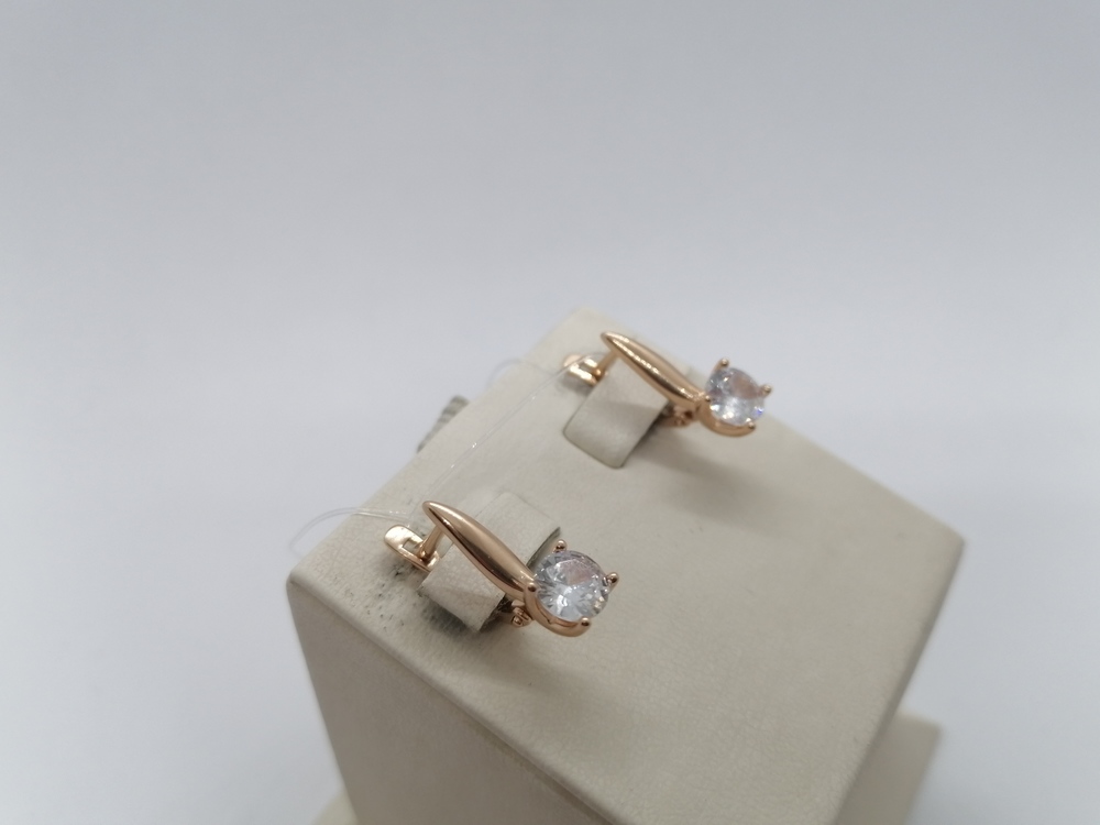 СЕРЬГИ С КАМНЕМ (Au 585)