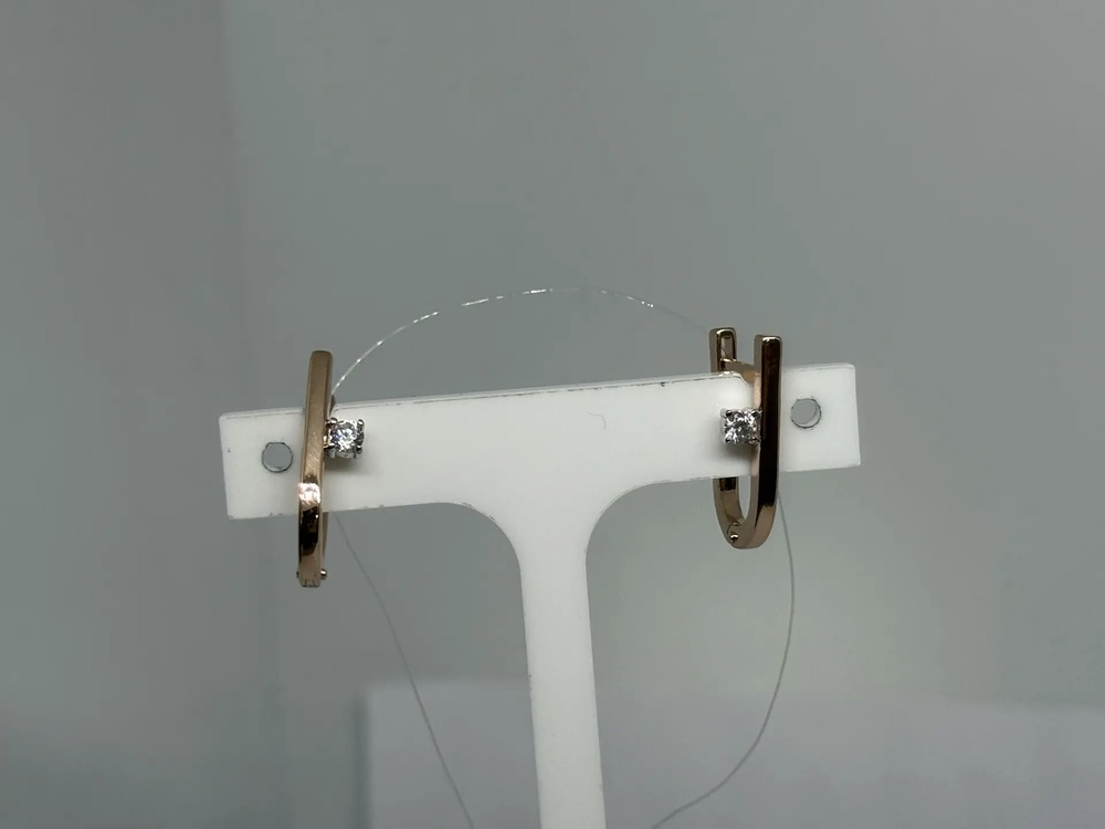 СЕРЬГИ С КАМНЕМ (Au 585)