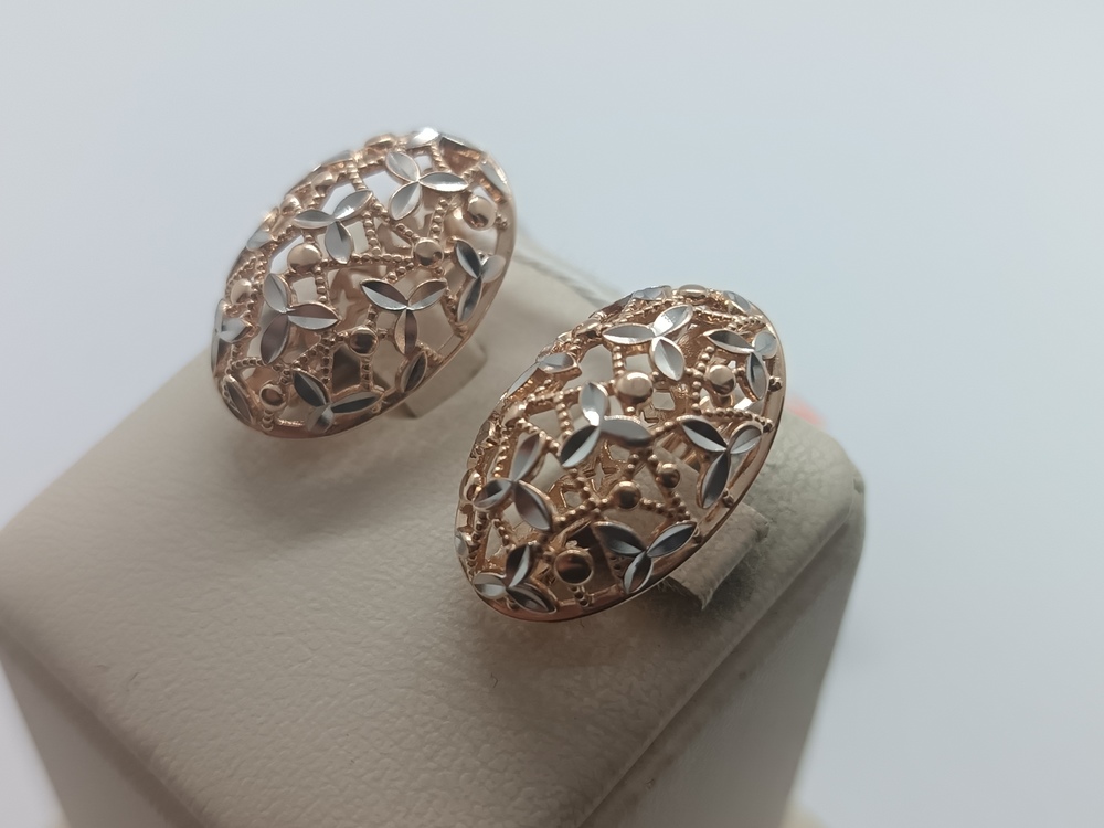 СБКМ585 СЕРЬГИ БЕЗ КАМНЯ (Au 585)