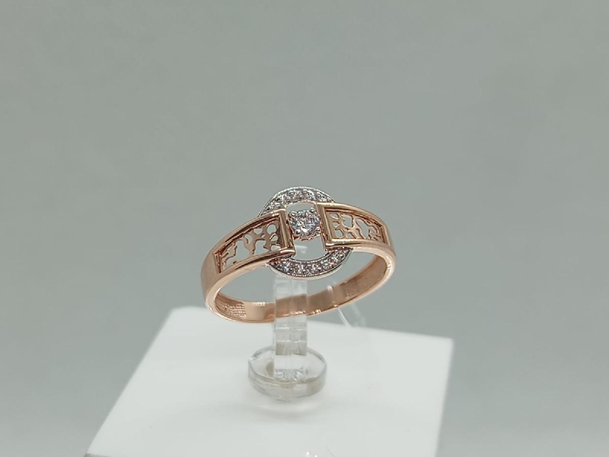 КОЛЬЦО С КАМНЯМИ (Au 585)