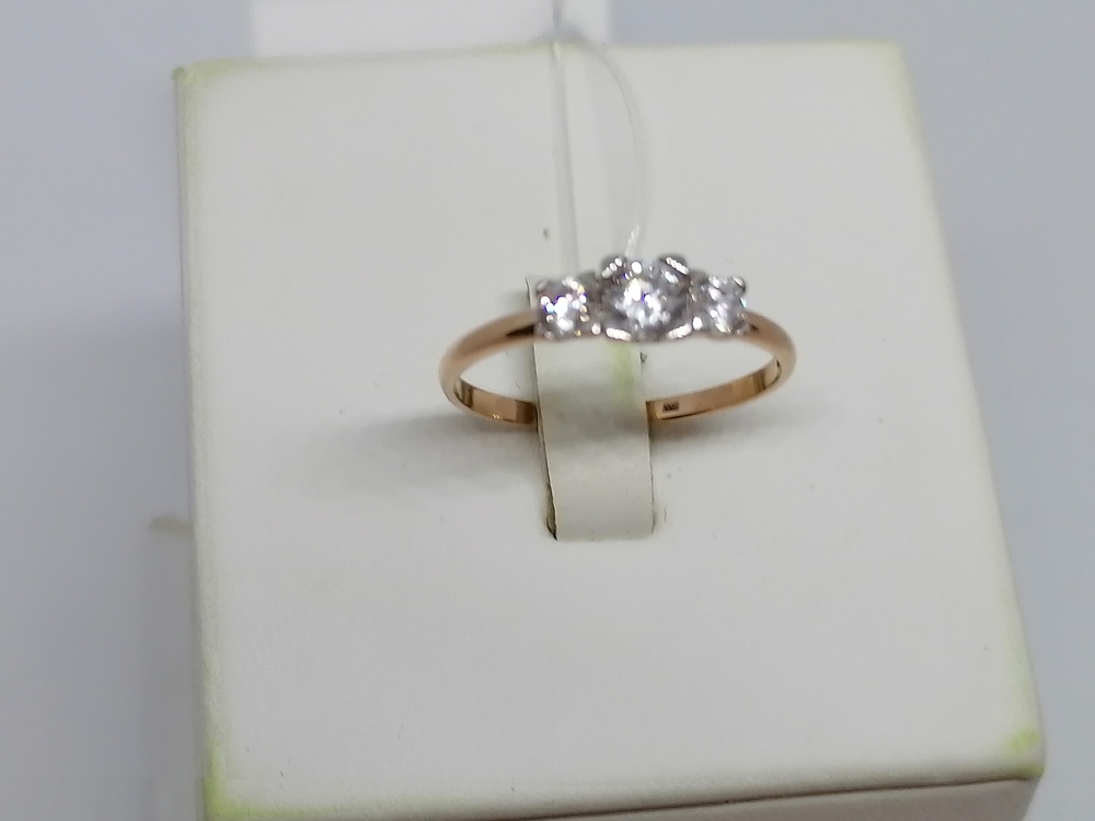 КОЛЬЦО С КАМНЯМИ (Au 585)