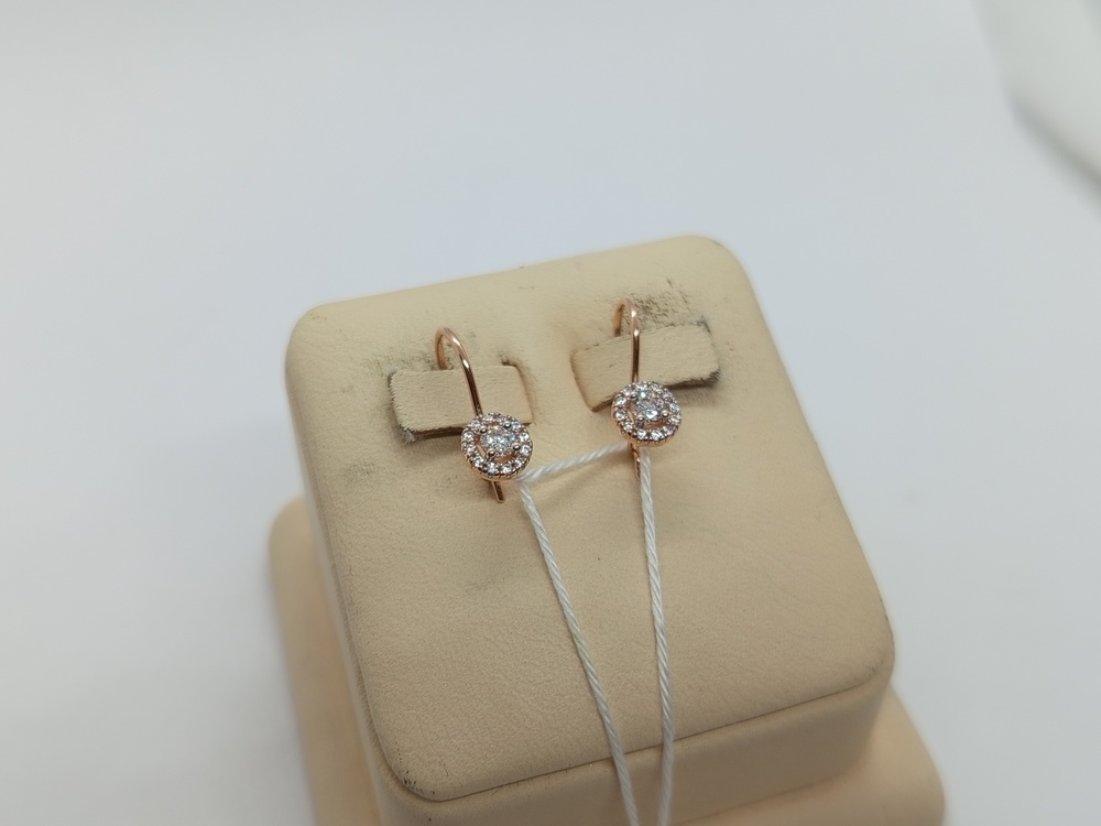 СКМИ585 СЕРЬГИ С КАМНЯМИ (Au 585)