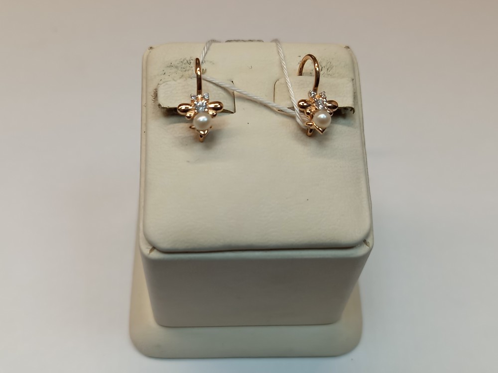 СКМИ585 СЕРЬГИ С КАМНЯМИ (Au 585)