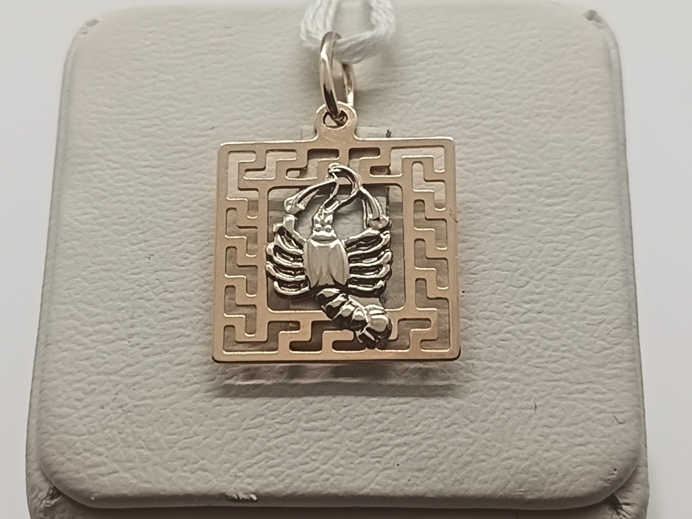 ПОДВЕСКА ЗНАК ЗОДИАКА РАК Au 585 ПОДВЕСКА ЗНАК ЗОДИАКА РАК Au 585