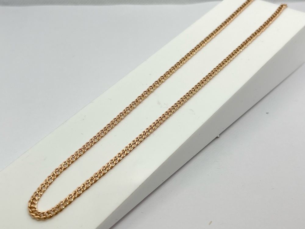 ЦЕПЬ ПУСТОТЕЛАЯ Ромб двойной (Au 585)