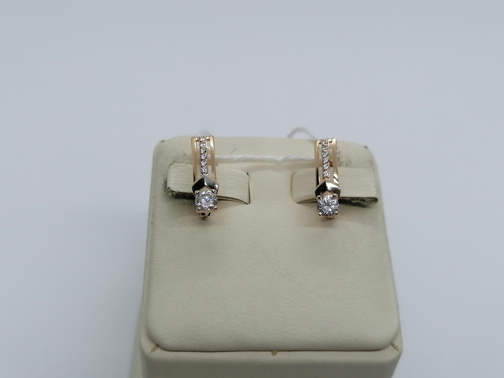 СКМИ585 СЕРЬГИ С КАМНЯМИ (Au 585)