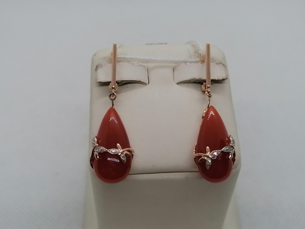 СКМИ585 СЕРЬГИ С КАМНЯМИ (Au 585)