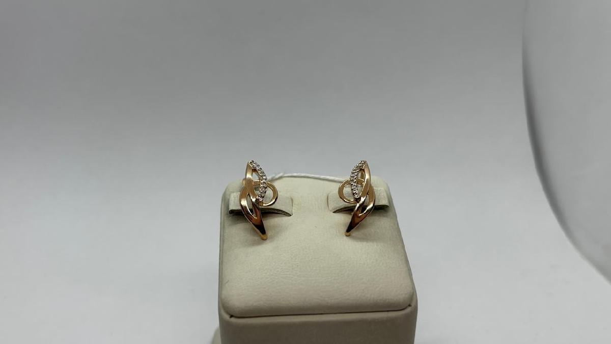 СКМИ585 СЕРЬГИ С КАМНЯМИ (Au 585)