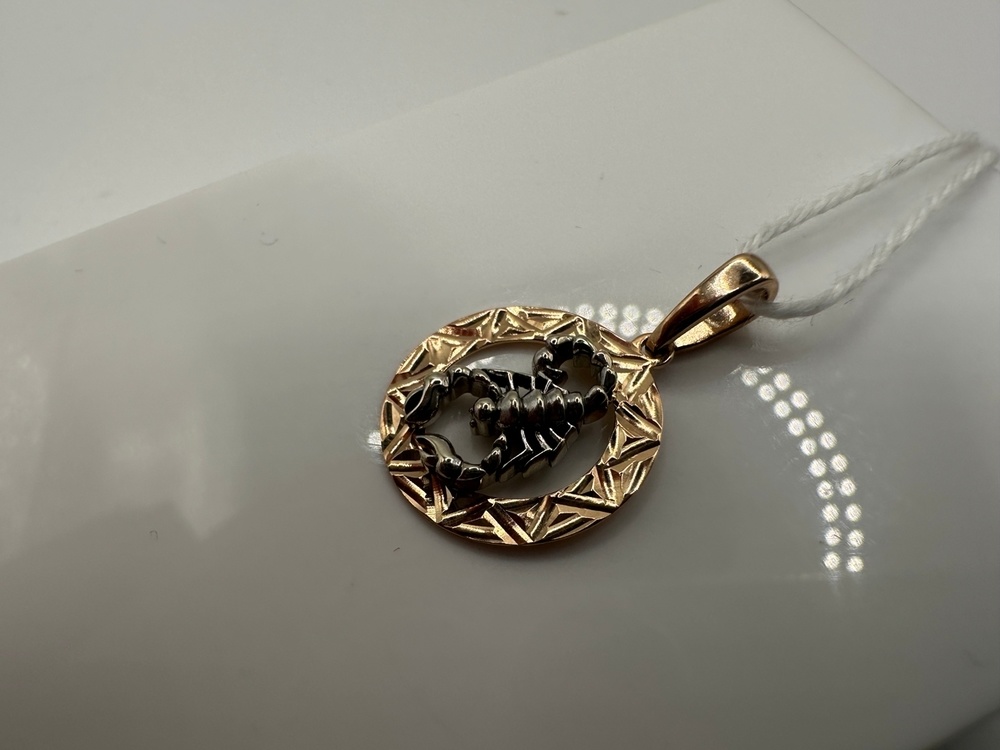 ПОДВЕСКА ЗНАК ЗОДИАКА СКОРПИОН Au 585