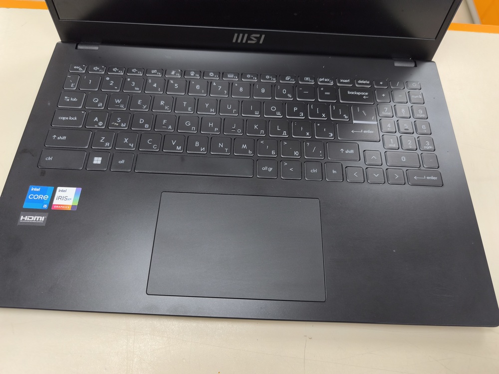 Ноутбук MSI; Core i5-1235U, Iris(R) Xe Graphics, 8 Гб, 256 Гб, Нет