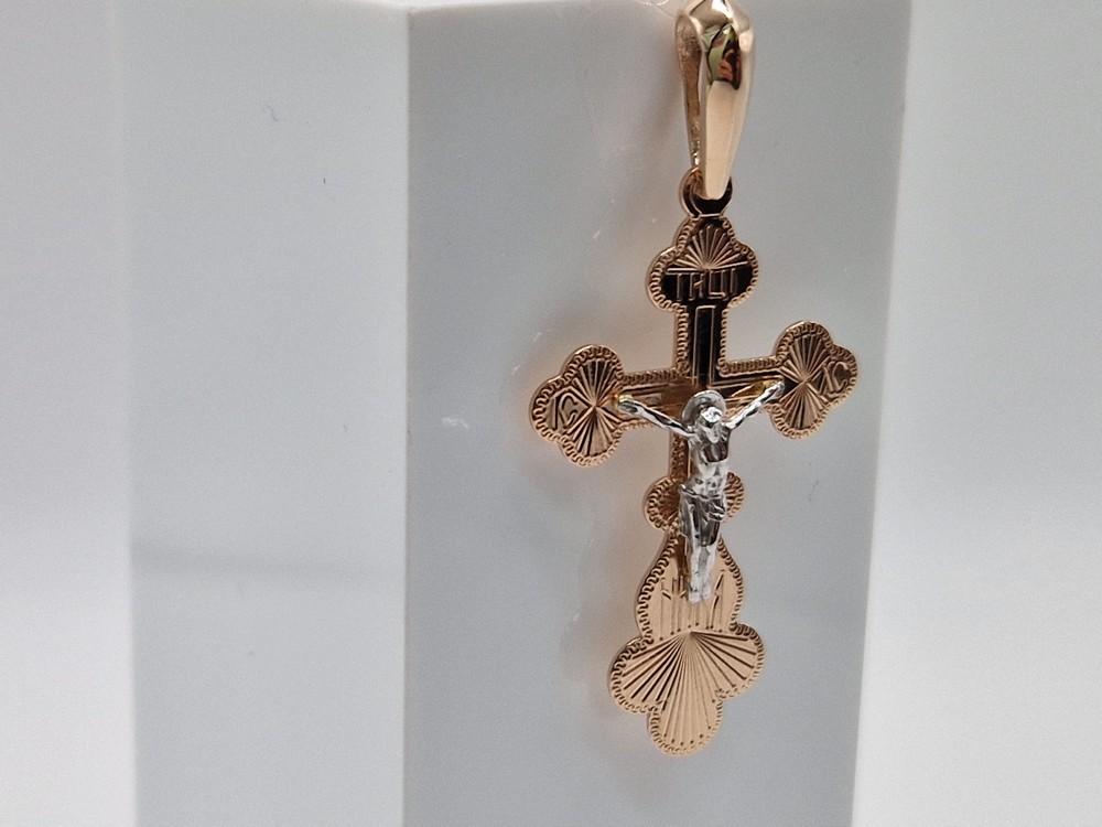 ПОДВЕСКА КРЕСТ без камня (Au 585)