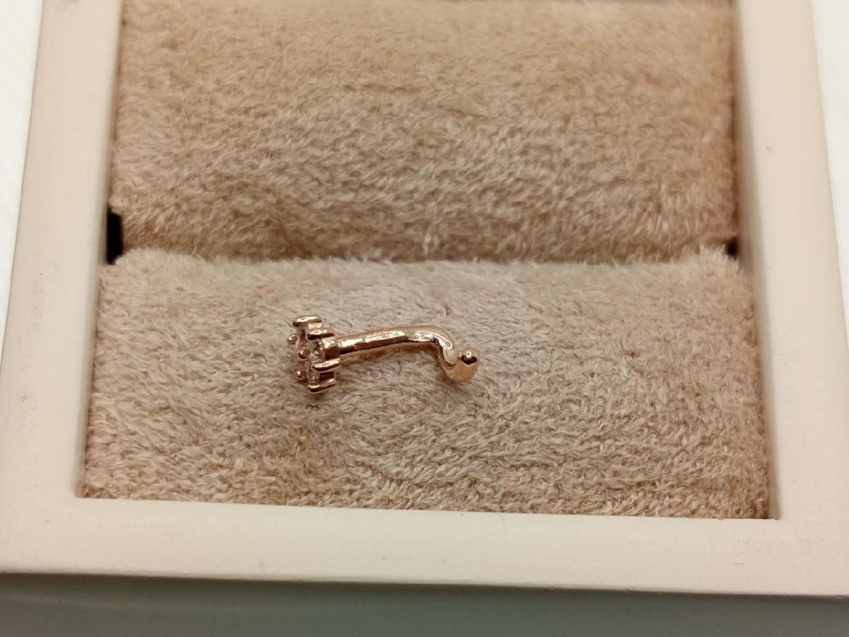 ПИРСИНГ В НОС с камнями (Au 585)