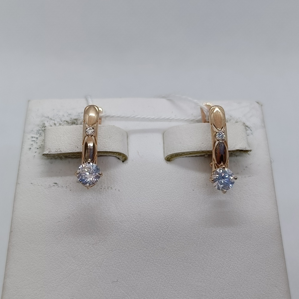 СКМИ585 СЕРЬГИ С КАМНЯМИ (Au 585)