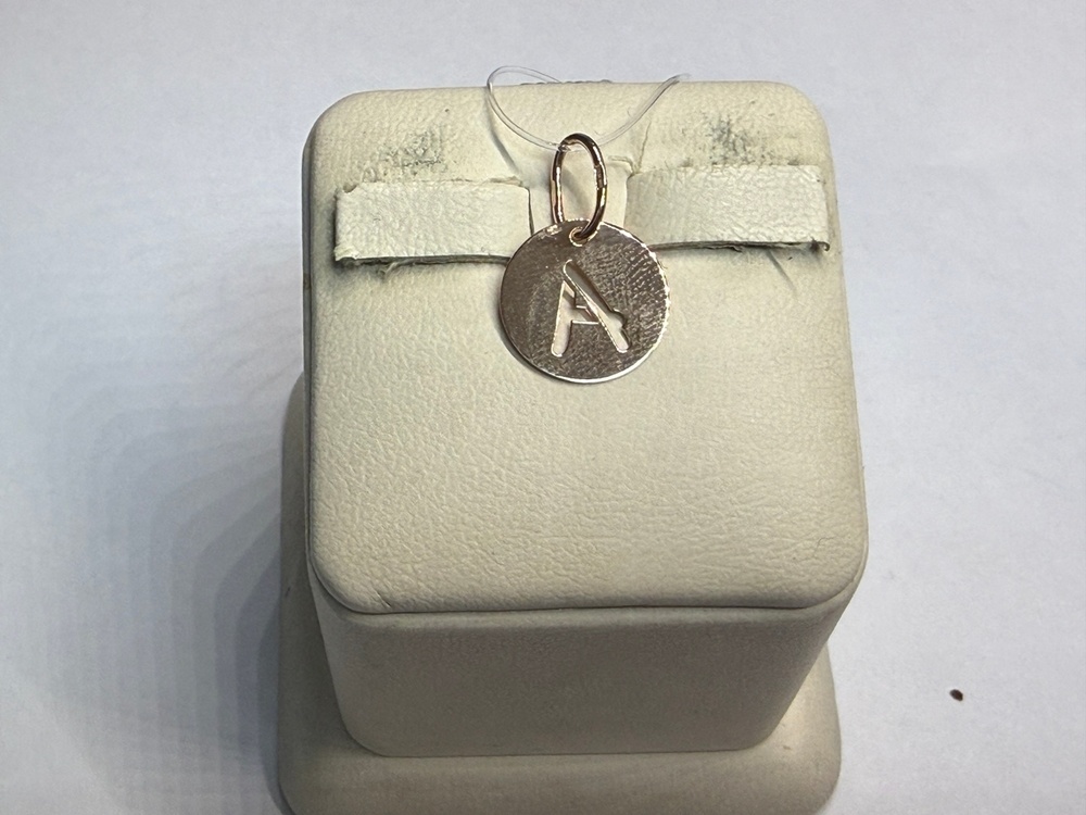 500633-1000 ПОДВЕСКА БУКВА А без камня (Au 585)