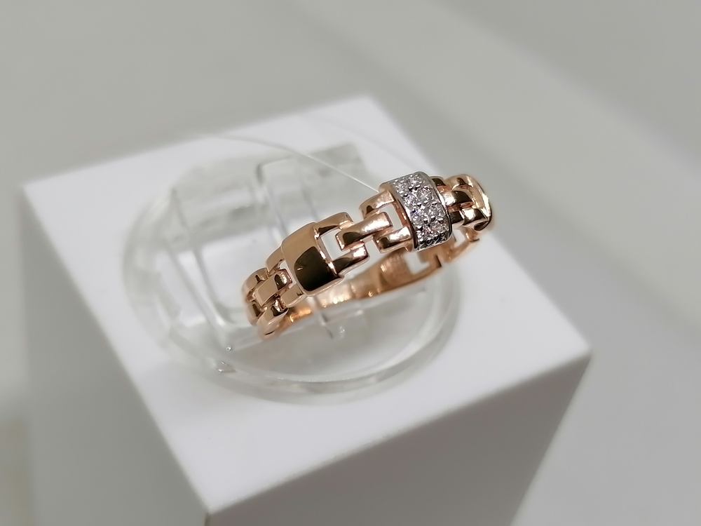 КОЛЬЦО С КАМНЯМИ (Au 585)