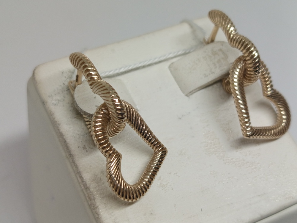 СБКМ585 СЕРЬГИ БЕЗ КАМНЯ (Au 585)