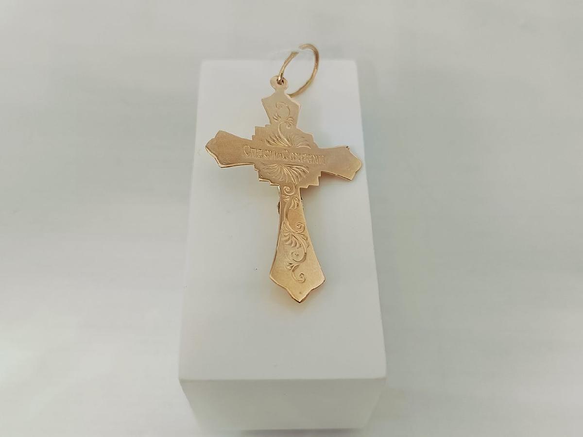 ПОДКБК585 ПОДВЕСКА КРЕСТ БЕЗ КАМНЯ (Au 585)