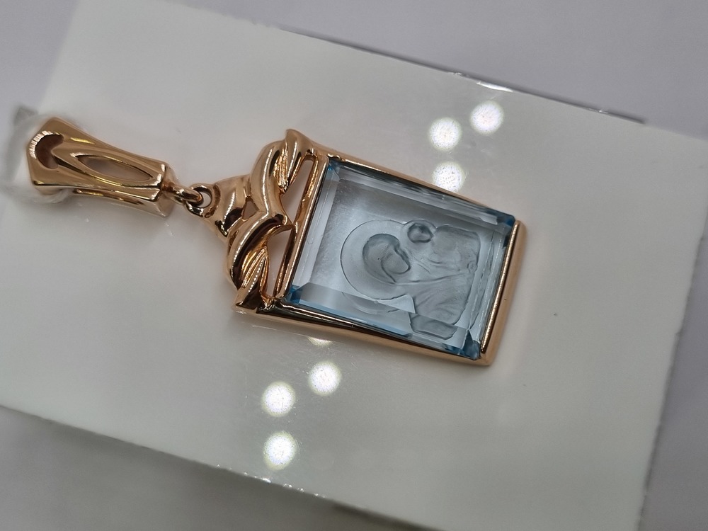 ПОДВЕСКА ИКОНА С КАМНЕМ (Au 585)