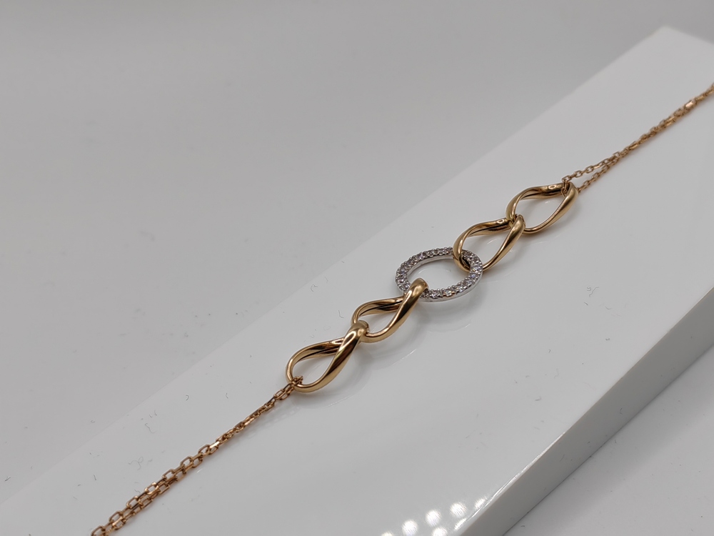 Б585 БРАСЛЕТ С КАМНЯМИ (Au 585)